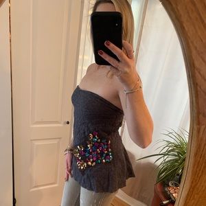 Women’s Strapless Free People Top L